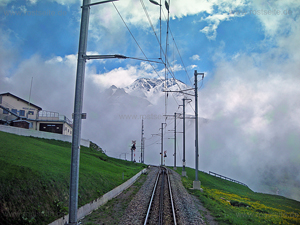 Schweiz Eisenbahnfahrt